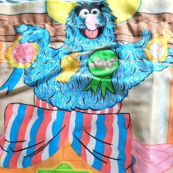 Vintage Sesame Street Muppets Rodeo Theme Window Valance Kids Room Home Decor - Picture 2 of 15
